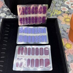 ⭐️Lily & Fox nail wraps 3 sets purple graphic NEW